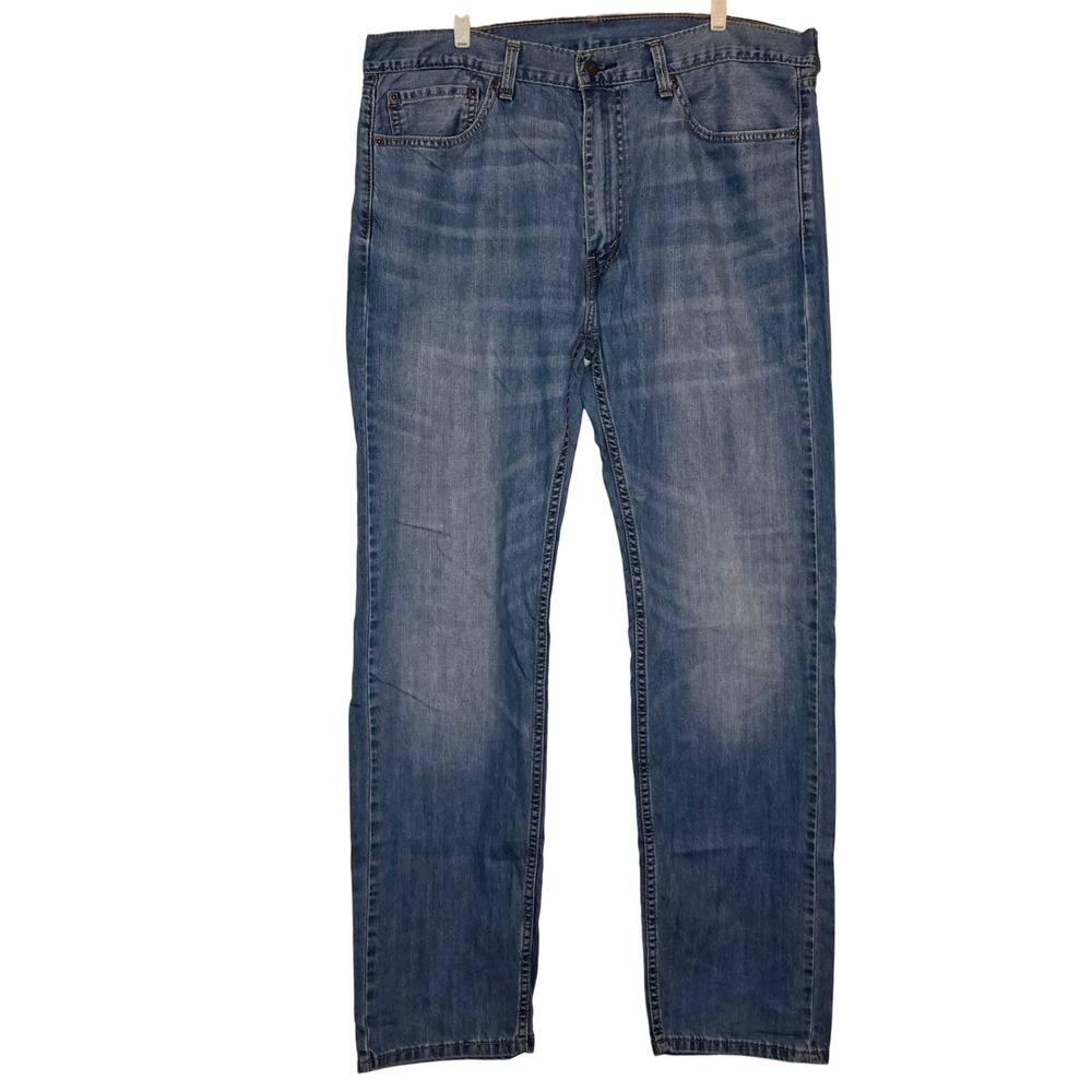 Levi Strauss Co 505 Mens Jeans Size 38x34 Light Wash Straight Leg Denim Pants
